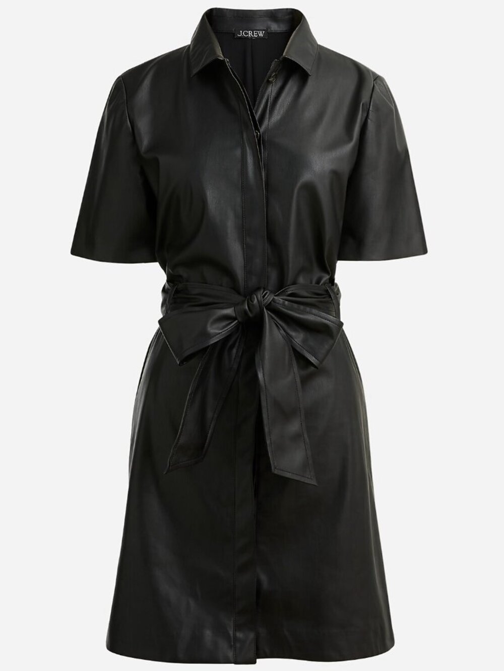 J.Crew Button Front Faux Leather Dress - size Medium